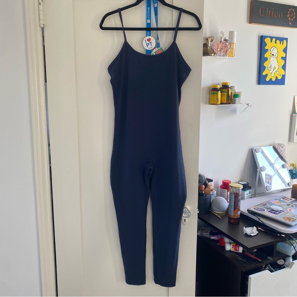 Aritzia TnaButter New Rhythm Jumpsuit in Admiral and size L